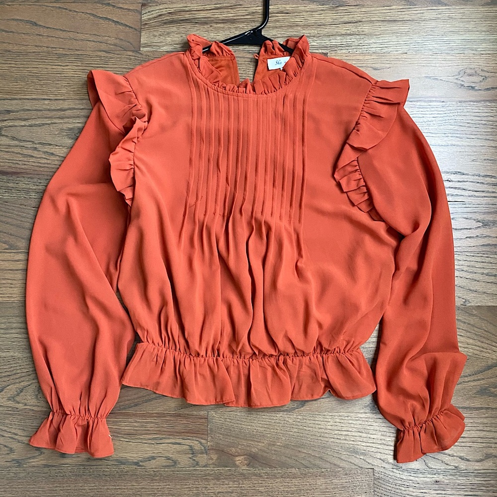She + Sky Orange Top